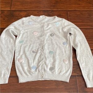 H&M Light Gray Polka Dot Cardigan